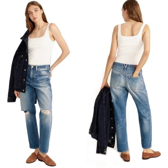 J. Crew Denim - NWT J. Crew Slouchy Boyfriend Jeans in Southern Sky Wash Distressed Denim Size29